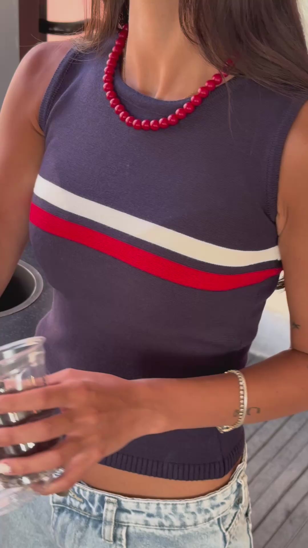 striped tank top